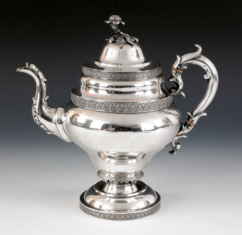 Appraisal: Albany New York silver teapot ca bearing the touch of