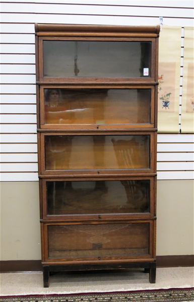 Appraisal: STACKING OAK BOOKCASE The Globe-Wernicke Co Ohio and The F