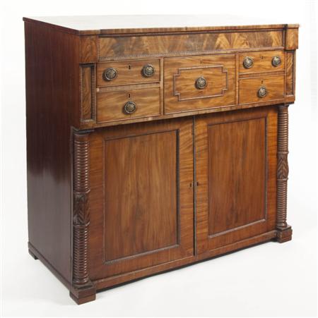 Appraisal: An early th century mahogany Scottish chest the rectangular top