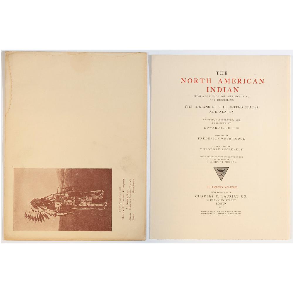 Appraisal: Edward S Curtis - The North American Indian Lauriat Prospectus