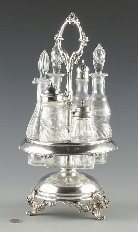 Appraisal: Gorham Coin Silver Cruet Rare Gorham coin silver cruet frame