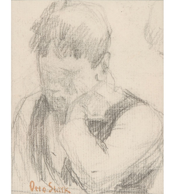 Appraisal: Otto Stark American - Study of boy Pencil on paper