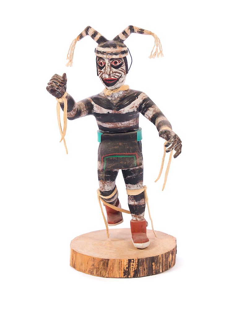 Appraisal: Hopi Koshari Hano Clown Kachina by Lester Crooke Measures tall