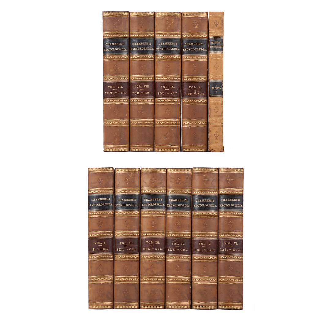 Appraisal: FINE BINDING Chamber's Encyclopedia London W R Chambers Eleven volumes