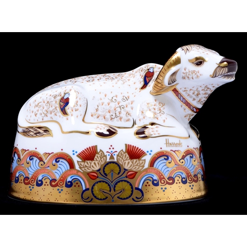 Appraisal: A Royal Crown Derby Water Buffalo commissioned by Harrods numbered