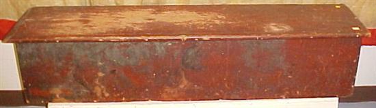 Appraisal: Rifle shipping wooden chest painted red '' w x ''