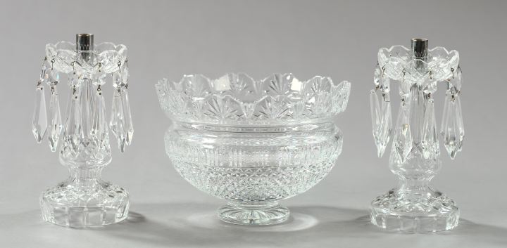 Appraisal: Three-Piece Group of Waterford Crystal consisting of a fine Waterford