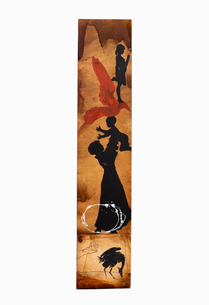 Appraisal: MELISSA HERRINGTON FIGURAL SILHOUETTES ON WOOD Melissa Herrington American b