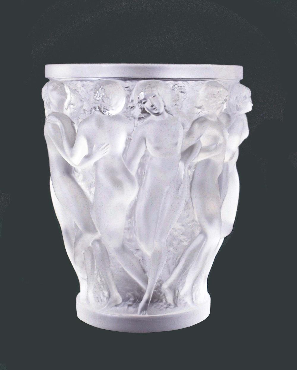 Appraisal: LALIQUE BACCHANTES VASEThe iconic vase initially created in depicts all