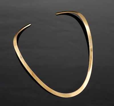 Appraisal: A John Atencio Gold Necklace k yellow gold omega necklace