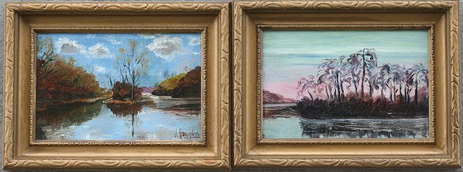 Appraisal: GAUGLER Joseph P American - Pair Landscapes OIL B ''