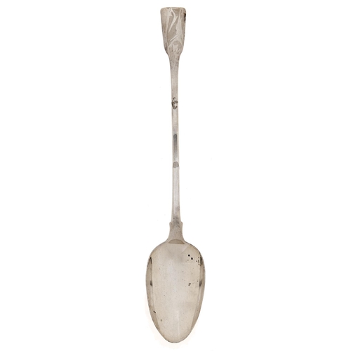 Appraisal: An Irish George III silver gravy spoon Fiddle pattern maker's