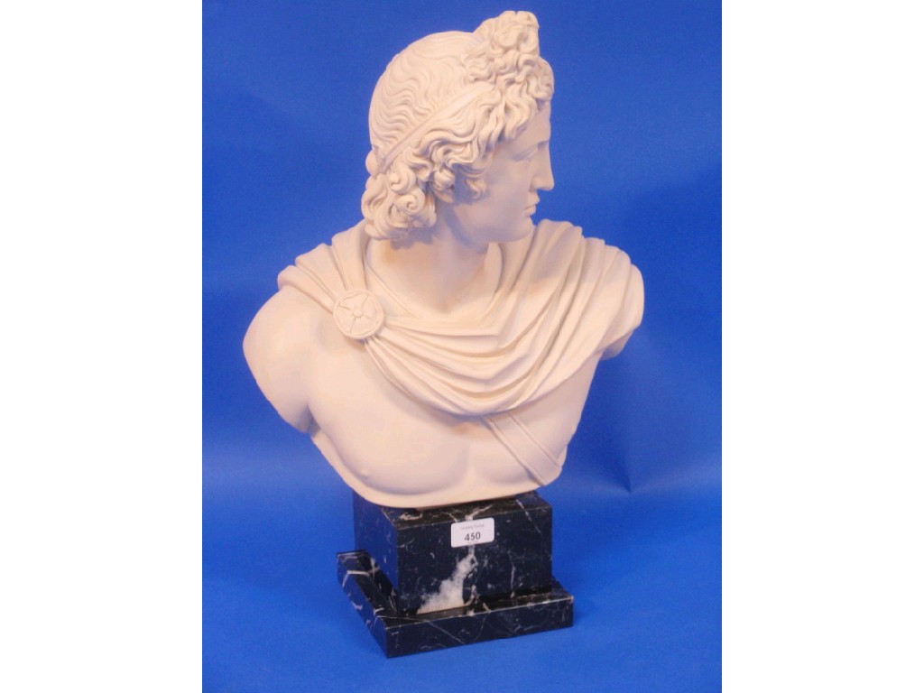 Appraisal: A reproduction resin bust cm