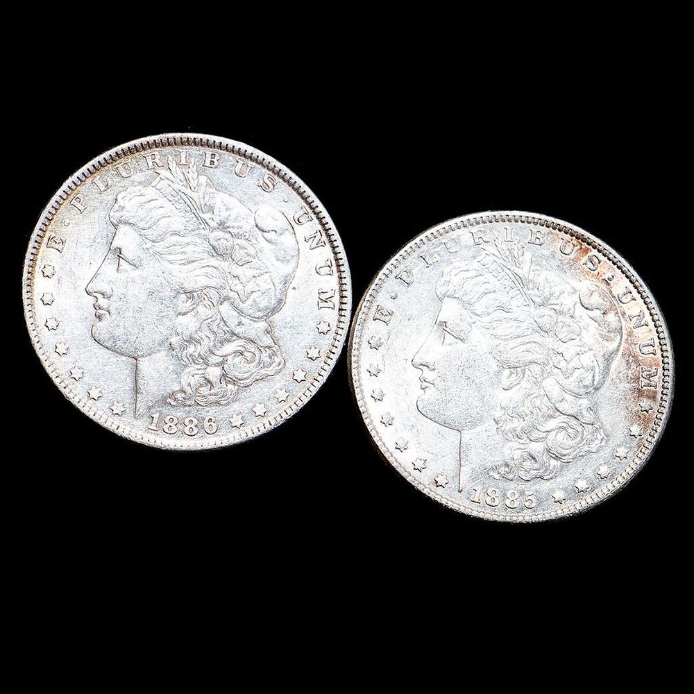 Appraisal: An and Morgan Silver Dollar Coins An and Morgan Silver