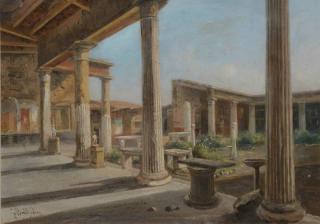 Appraisal: Giovanni Battista watercolor Pompeii Giovanni Battista Italian - watercolor on