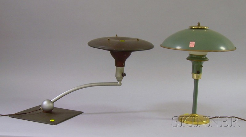 Appraisal: Sight Light Corp Industrial Modern Swivel Desk Lamp and a