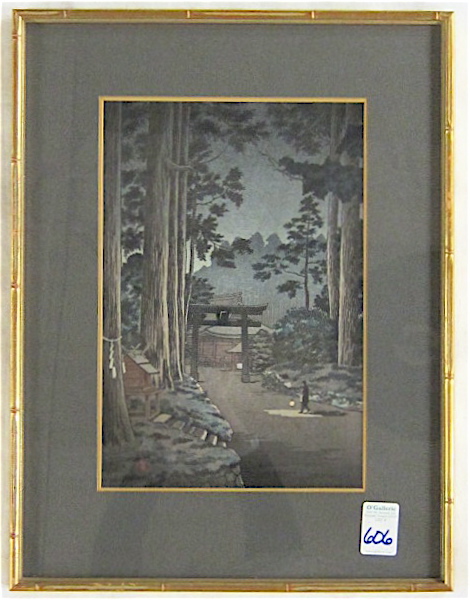 Appraisal: TSUCHIYA KOITSU COLOR WOODCUT Japanese - titled Evening Scene at