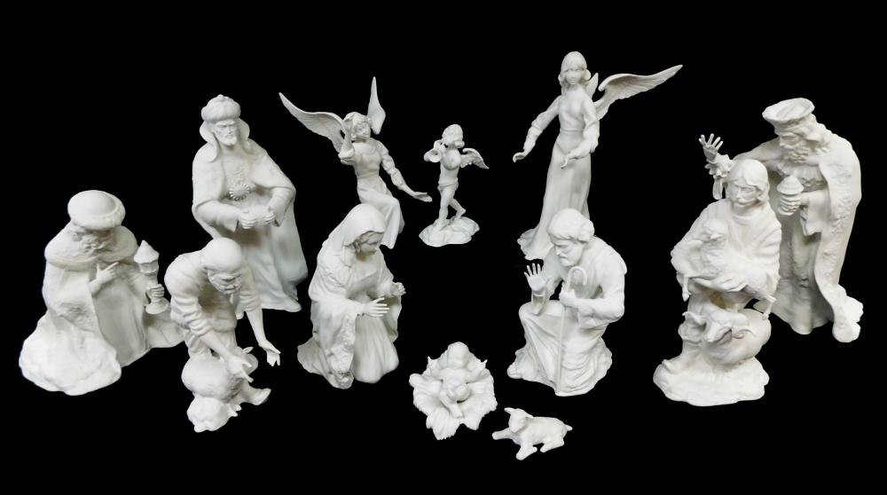 Appraisal: Boehm porcelain Nativity set twelve pieces Spirit of Bethlehem large