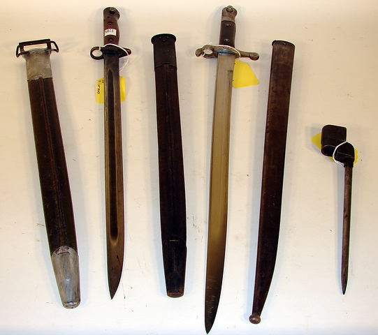 Appraisal: Lot consists of two British bayonets with scabbards one Enfield