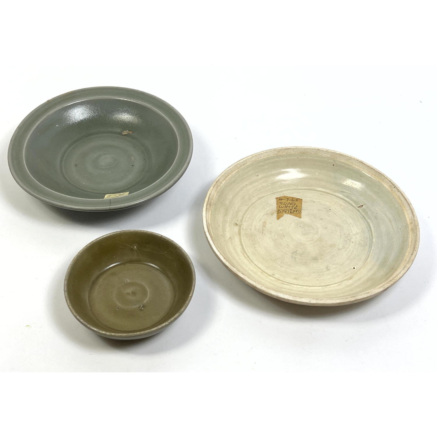 Appraisal: pcs Chinese Low Bowls Sung H x W x D