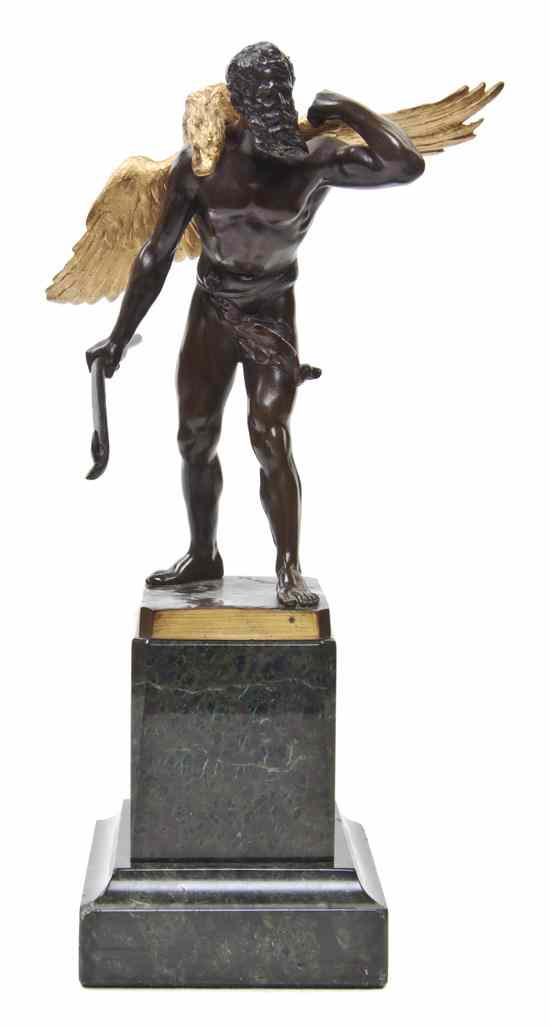 Appraisal: A German Gilt and Patinated Bronze Figure Helmut Schievelkemp b