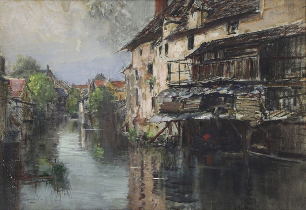 Appraisal: FRANCIS HOPKINSON SMITH AMERICAN - Gouache Old Dye House Chartres