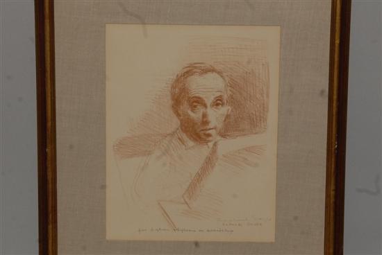 Appraisal: RAPHAEL SOYER - Color etching Self Portrait in a crowd