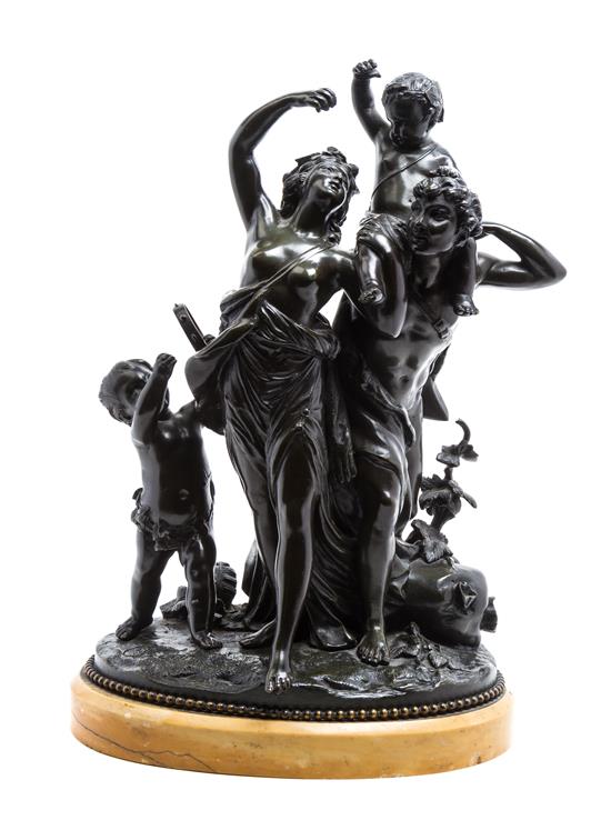 Appraisal: Sale Lot A French Bronze Figural Group after claude michel