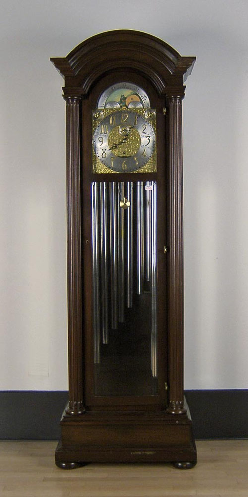 Appraisal: Bawo Dotter American tubular tall case clock with electric wind