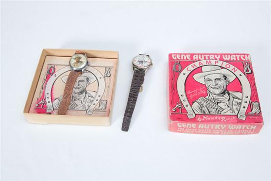 Appraisal: TWO VINTAGE WATCHES One is a Gene Autry watch with