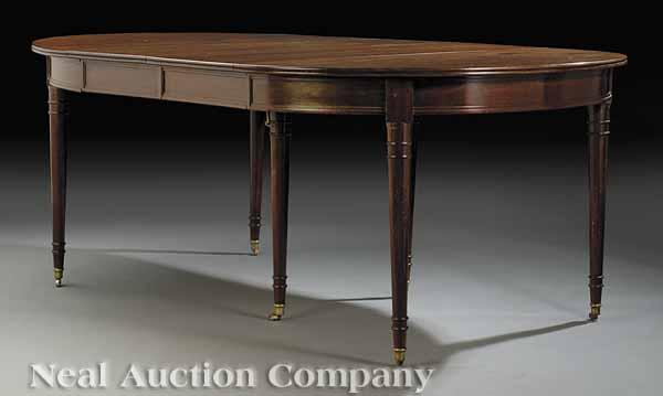 Appraisal: A Louis Philippe-Style Mahogany Extension Dining Table the circular molded