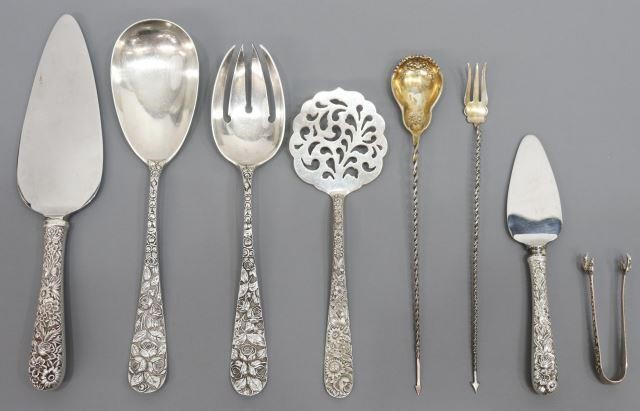 Appraisal: lot of American sterling silver service flatware highlights include Baltimore