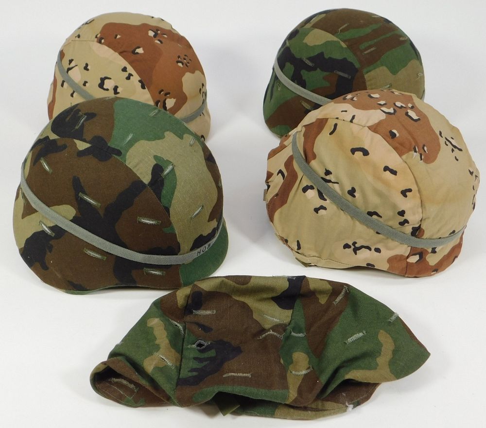 Appraisal: Four U S Army PASGT Helmets with Covers United States