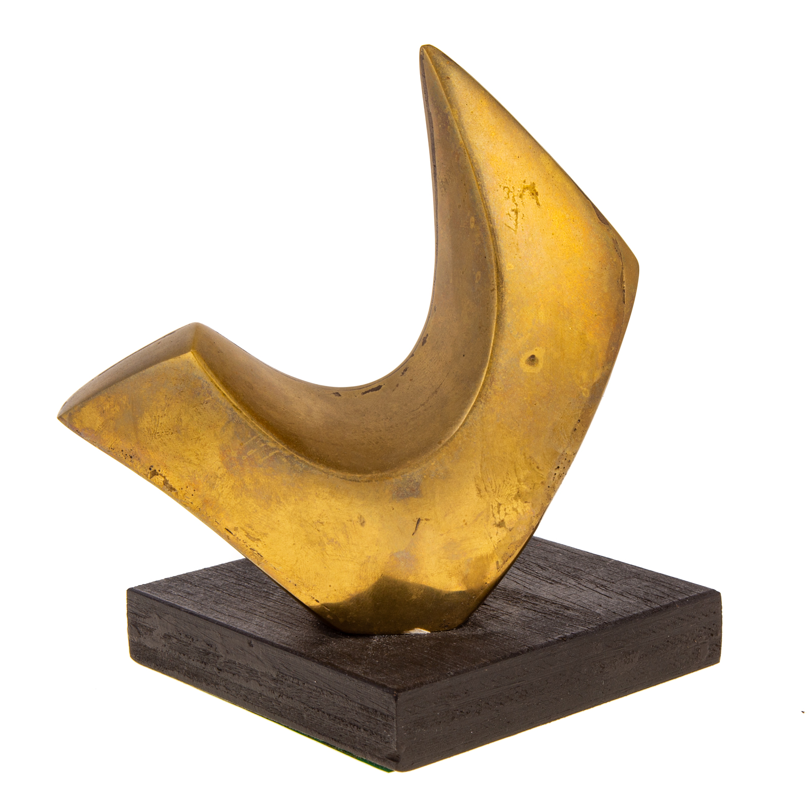 Appraisal: MOSHE ZIFFER UNTITLED ABSTRACT BRONZE SCULPTURE Israeli - Bronze on