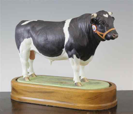 Appraisal: A Royal Worcester model of a Friesian bull by Doris