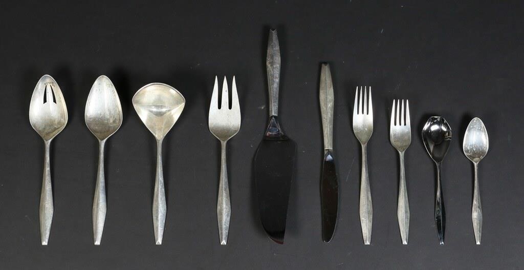 Appraisal: PIECES REED BARTON DIAMOND STERLING FLATWARE pieces Gio Ponti -