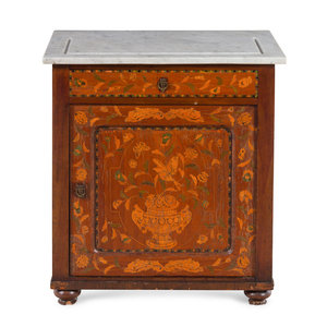 Appraisal: A Continental Parquetry End Table th Century with an associated