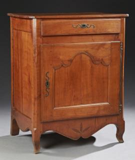 Appraisal: French Louis XV Style Carved Cherry Confiturier m French Louis