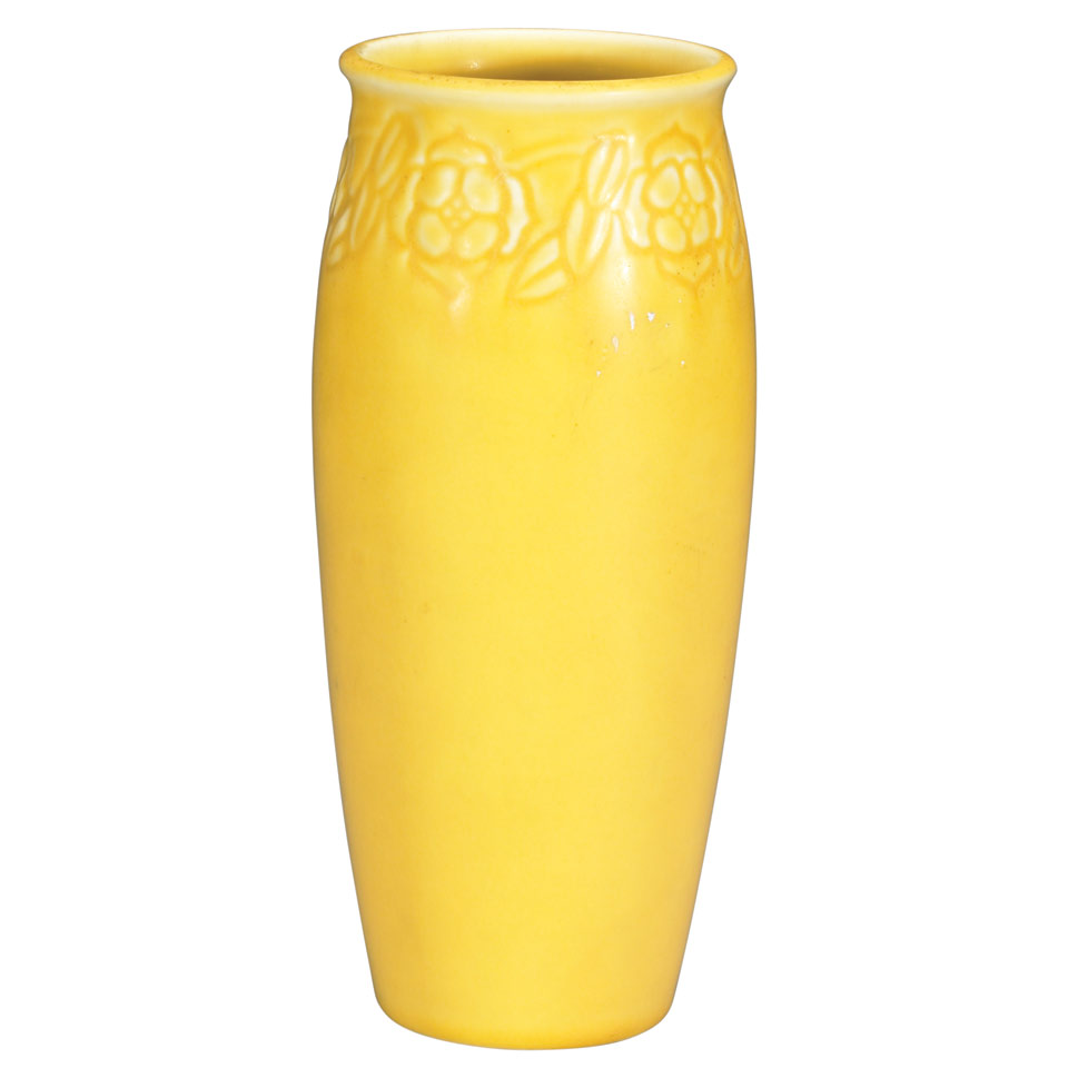 Appraisal: Rookwood Yellow Glazed Vase impressed marks Height - cm