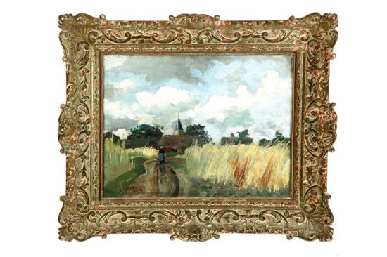 Appraisal: LANDSCAPE WITH FIGURE EUROPEAN LATE TH-EARLY TH CENTURY Oil on