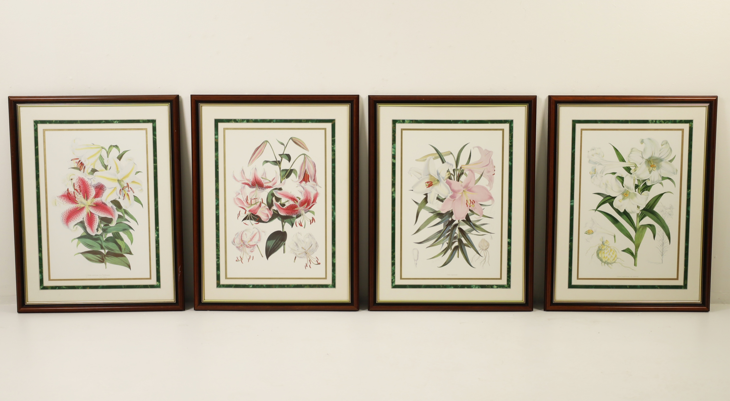 Appraisal: GROUP OF FRAMED BOTANICALS Group of decorative matted and framed