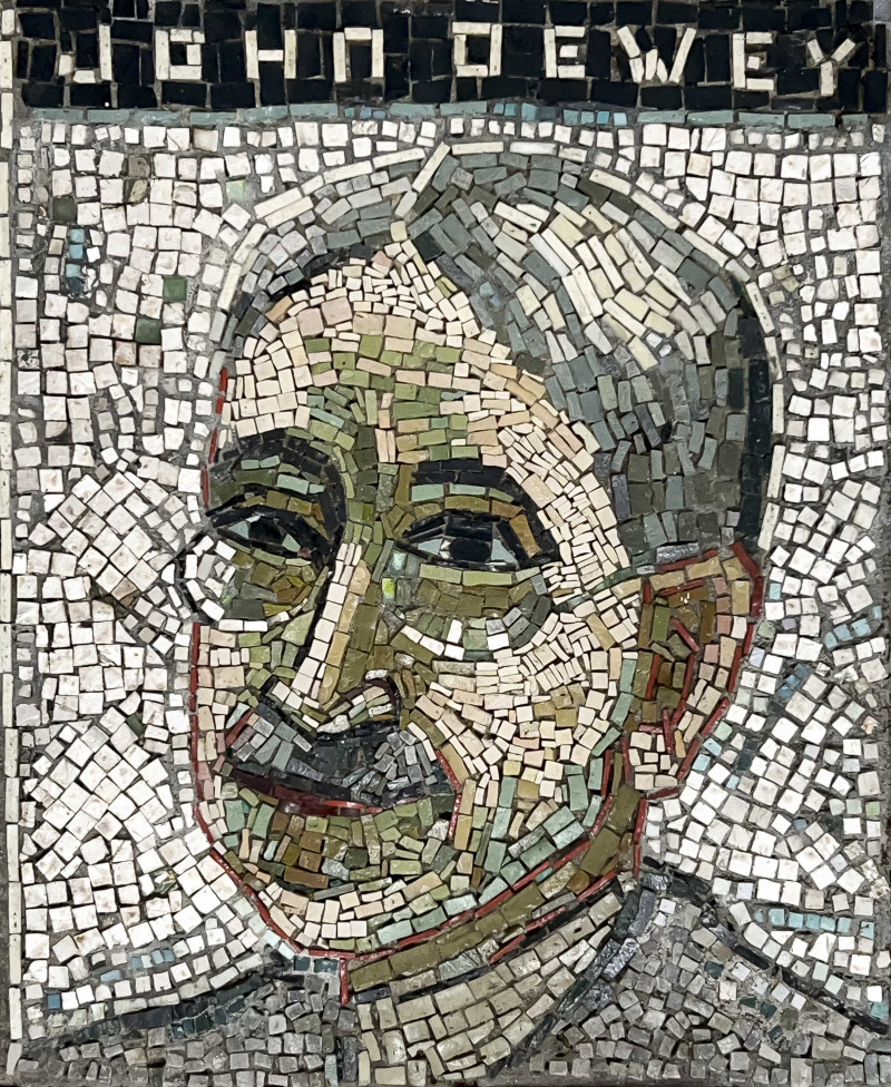 Appraisal: Elsa SchmidGerman American - Portrait of John Deweymosaic with integral