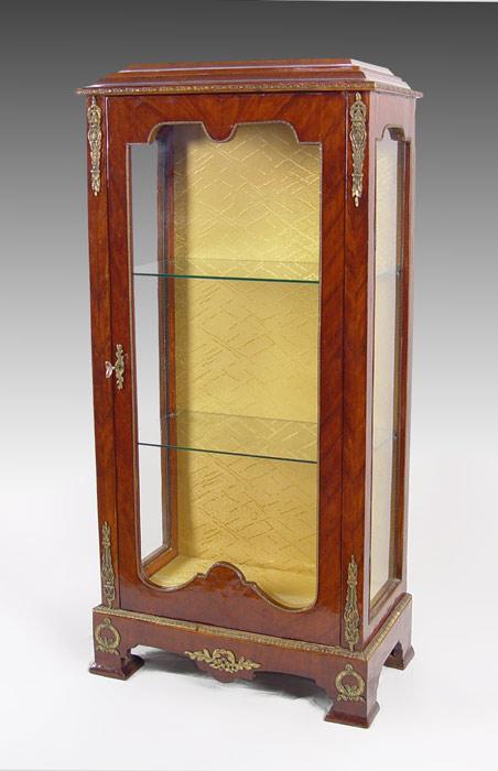 Appraisal: FRENCH STYLE ORMOLU VITRINE Single glass door with glass sides