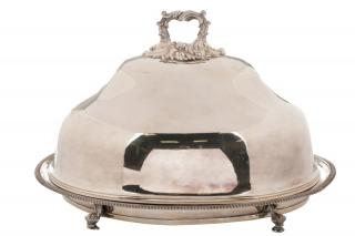 Appraisal: Silver Meat Cover and Platter Thomas Wilkinson Thomas Wilkinson of