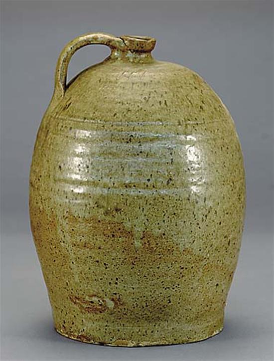 Appraisal: Southern stoneware storage jug Stark Landrum Columbia SC circa ovoid