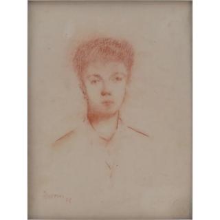 Appraisal: Ardengo Soffici Italian - Colored chalk on paper Portrait Of