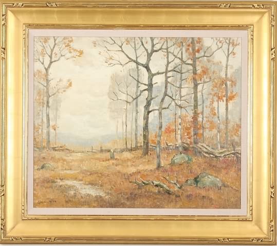 Appraisal: Silvered Autumn oil on canvas relined x SLL Guy Wiggins