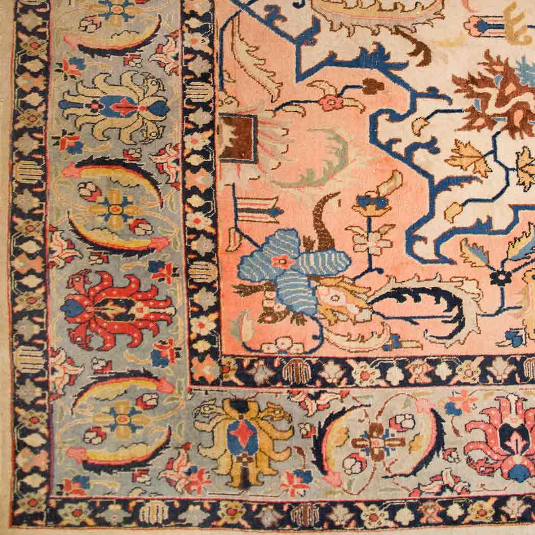 Appraisal: Tabriz Carpet Northwest Persia circa The ivory field with a