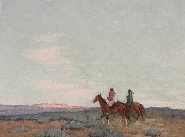 Appraisal: n a Ralph W Meyers American - Indians on Horseback