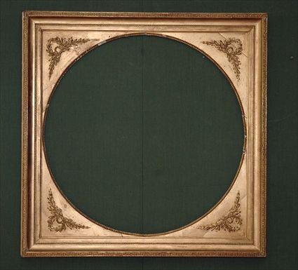 Appraisal: Large Gilt Frame with Foliate Vinets X in